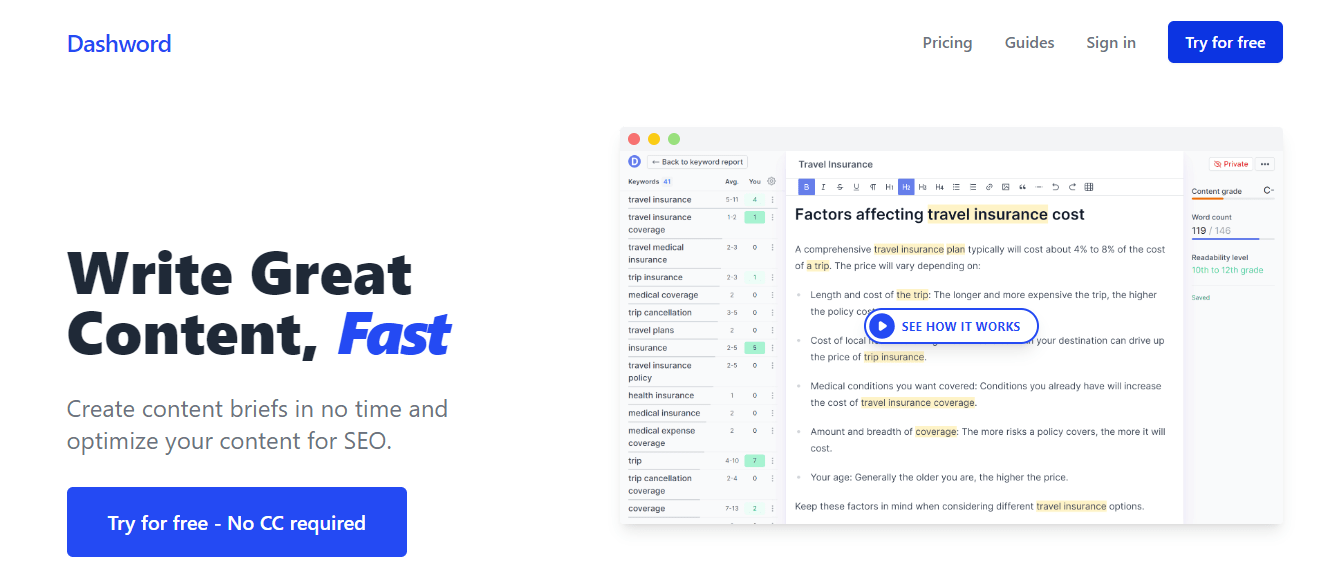 Dashword - Writesonic Alternatives