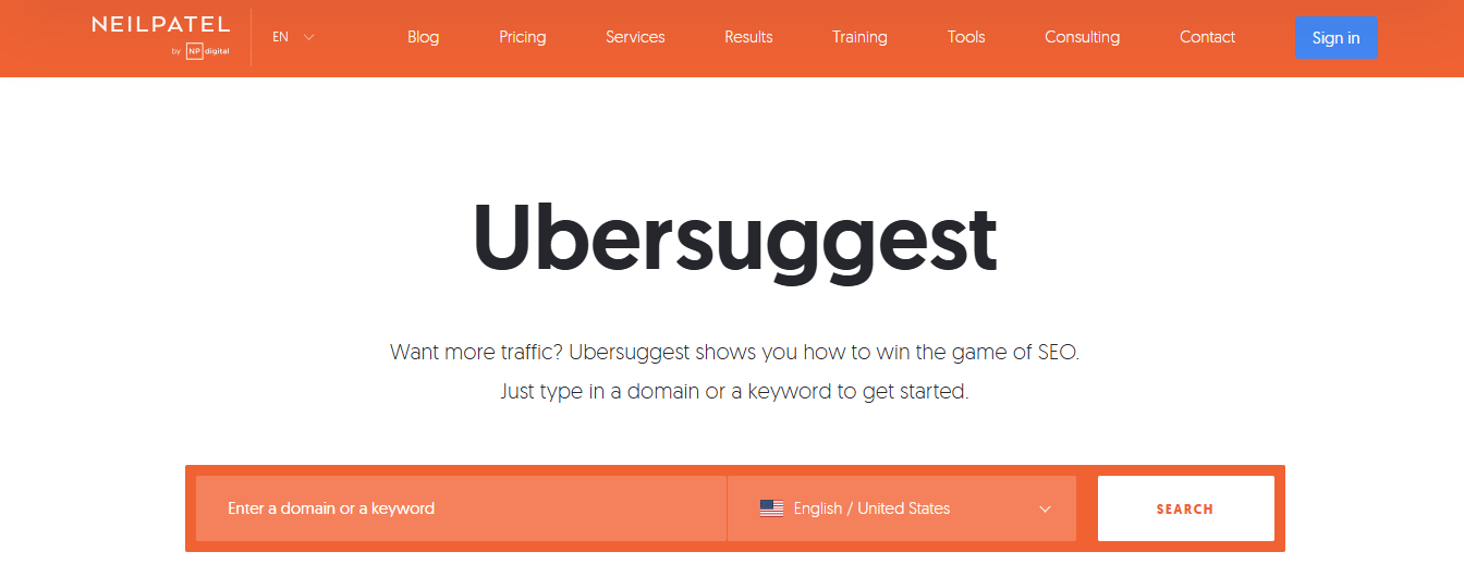 Ubersuggest - DIY SEO for Small Business