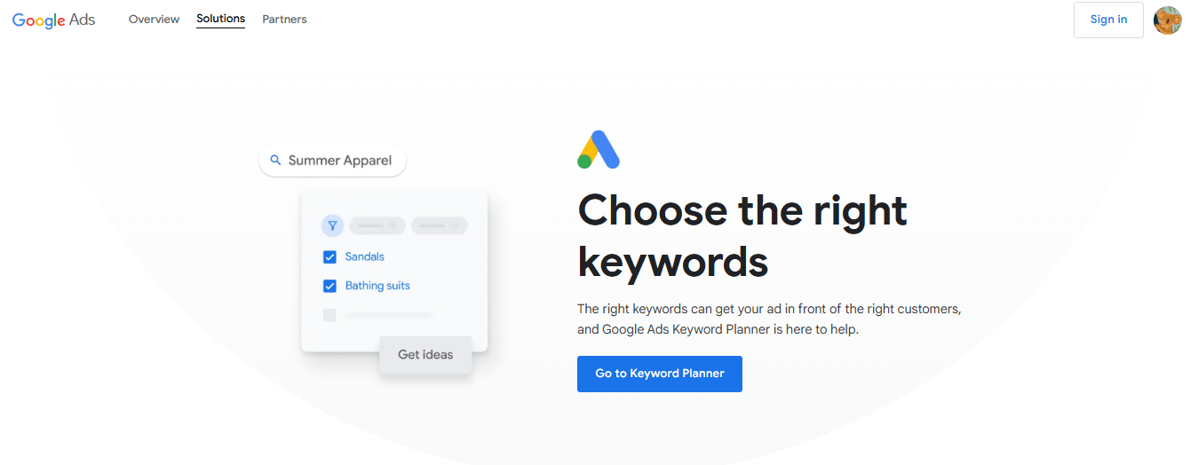 keyword planner - Small Business SEO Tools