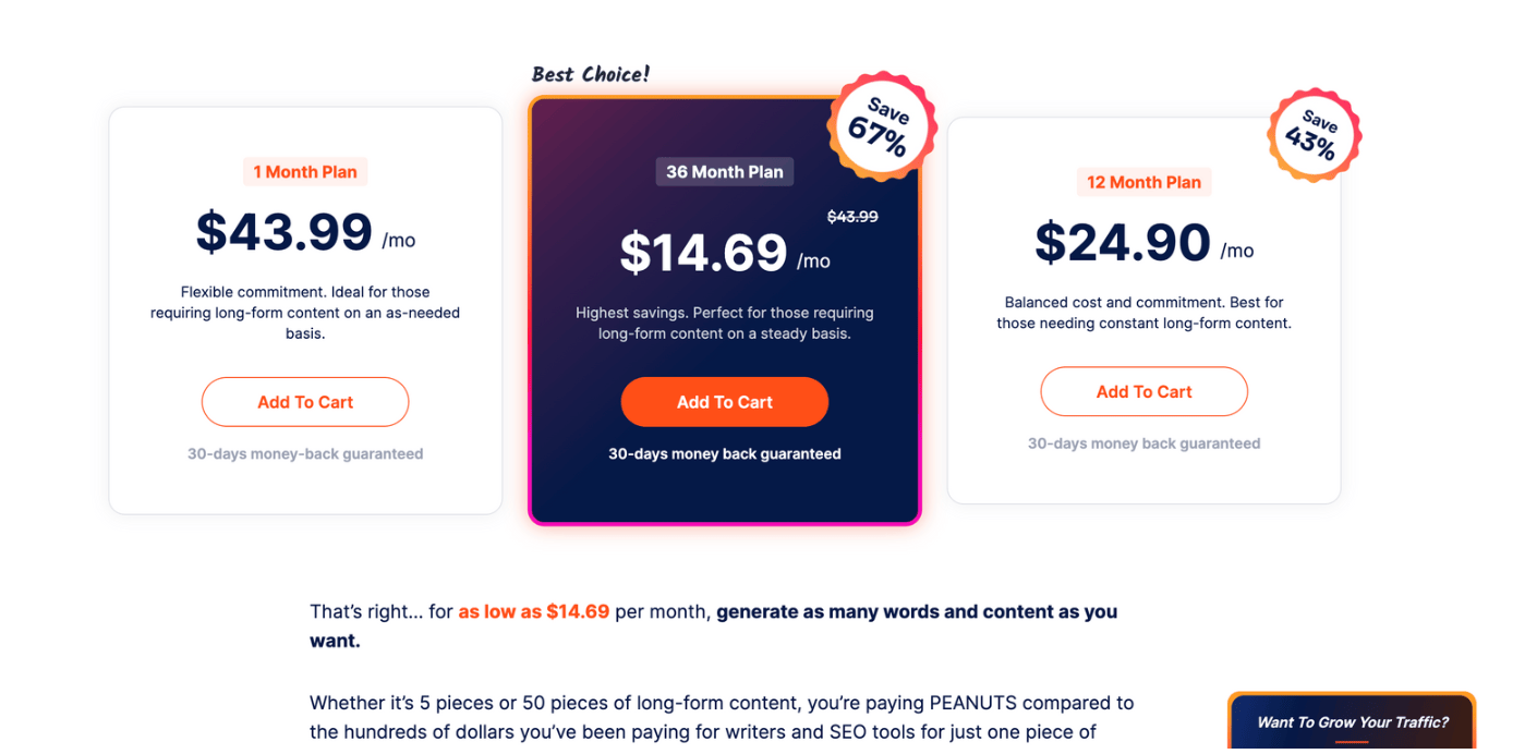 Surgegraph.io Pricing