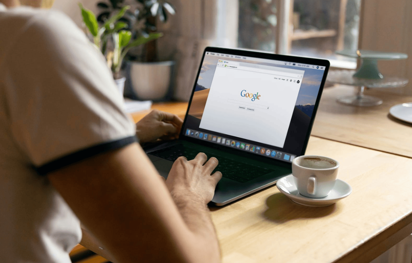 google on laptop - AI Content for SEO