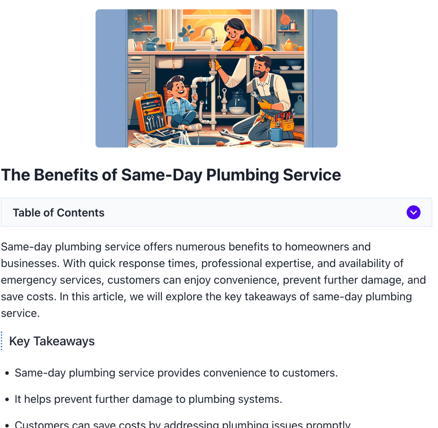 AI article writer for Plumbers