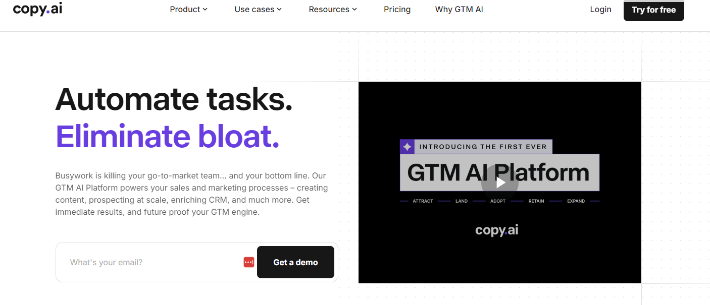 Copy AI - ChatGPT for blogging