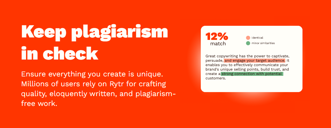 Plagerism in Rytr - Rytr Alternatives