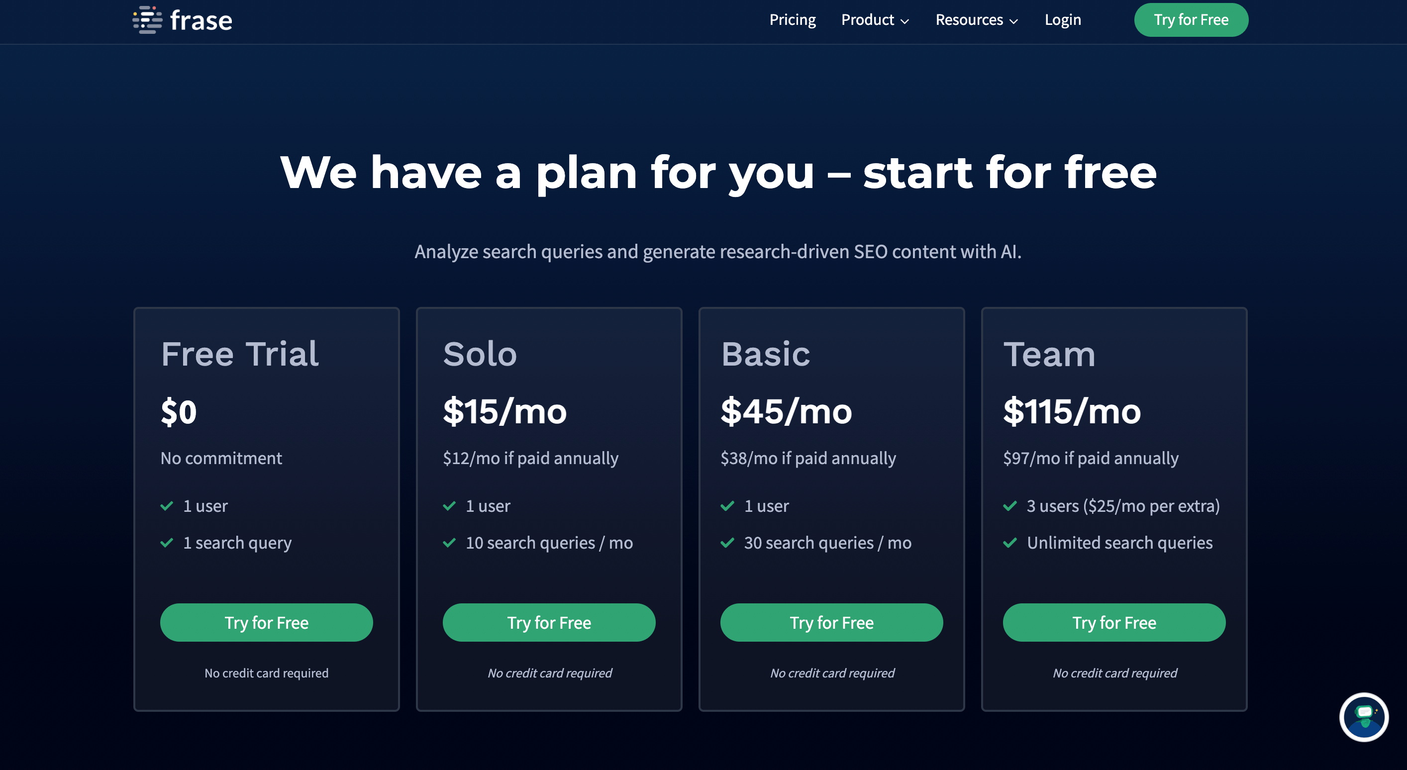 frase pricing page - Frase Alternatives