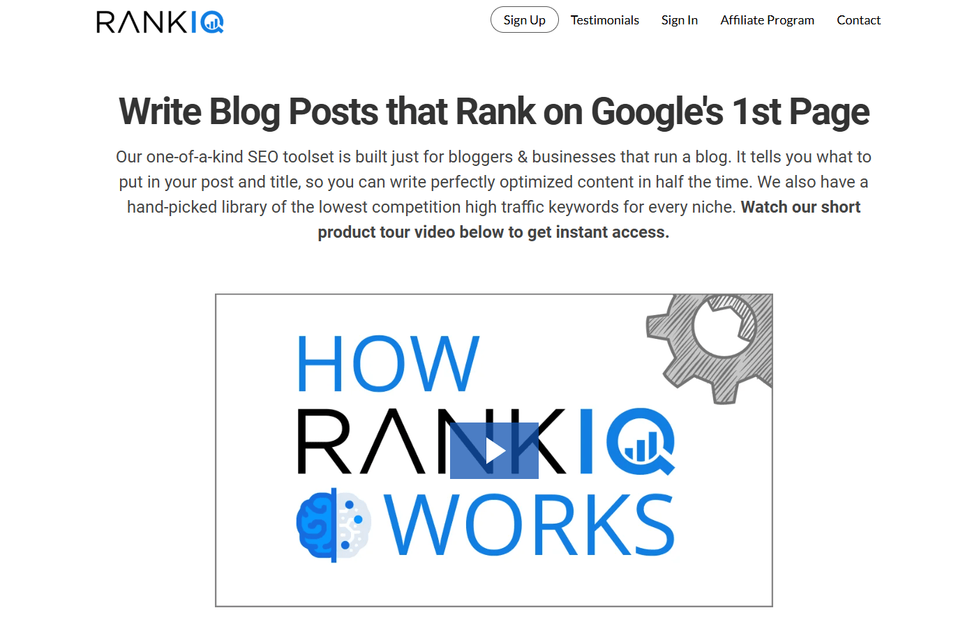 RankIQ - SEO Content Writing Software